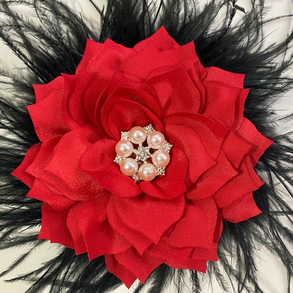 Burgundy Fascinator Hair Clip, Wedding Hair Accessories, All colors Handmade